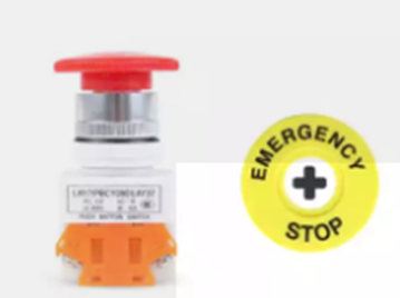 22mm 1NO 1NC DPST Emergency Stop Push Button Switch